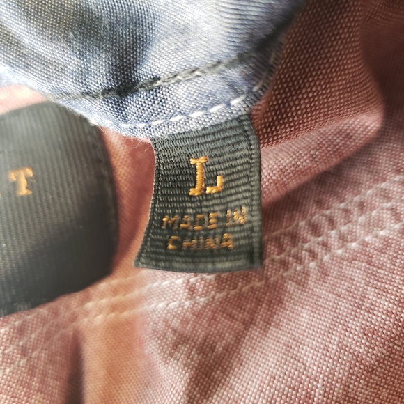 Outpost Makers Pink Heather Button-Up Shirt – Slim/Athletic Fit Size L - Picture 5 of 9